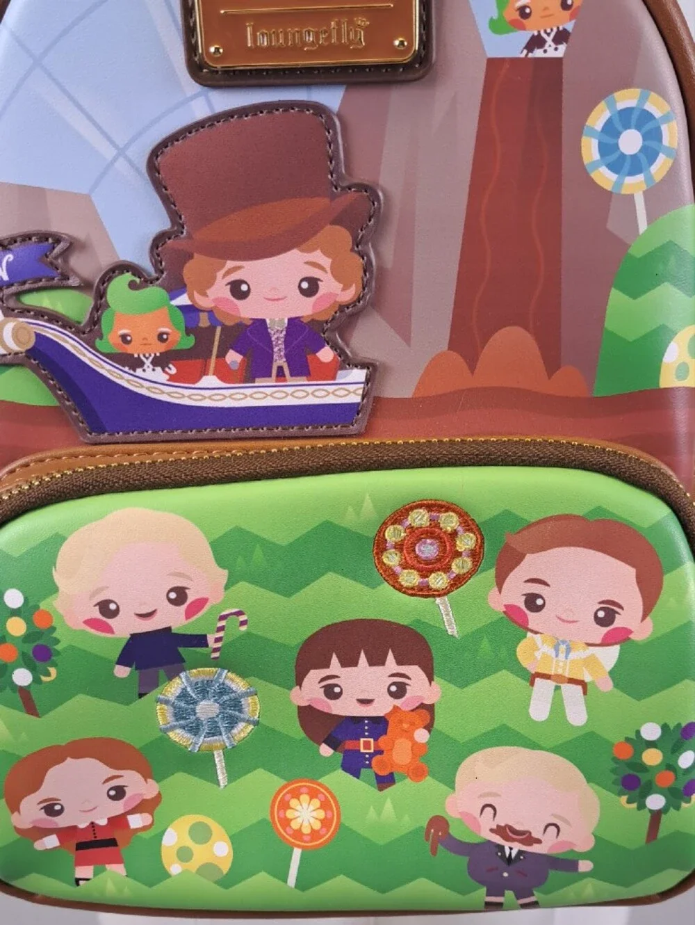 Loungefly Willy Wonka & the Chocolate Factory Candy Mini Backpack Whimsical Kid